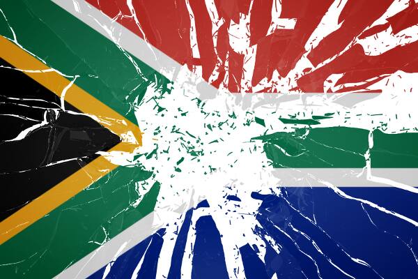 Shattered SA South African flag
