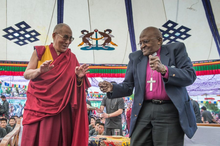 Archbishop Tutu and the Dalai Lama last year. Source: FB/DesmondTutu
