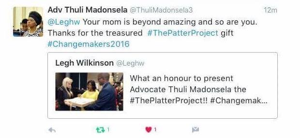 Platter project Thuli Madonsela tweet