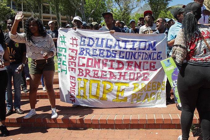 Many organisations and groups participated in the diverse march from CPUT to Parliament. Photo: Ashraf Hendricks
