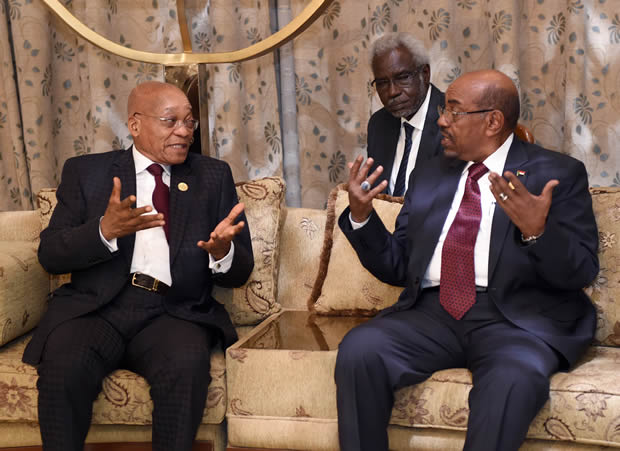 President Jacob Zuma in the Republic of Sudan for consultations with President Omar al-Bashir