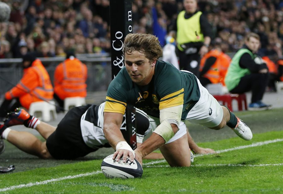 Britain Rugby Union - Barbarians v South Africa - The Killik Cup - Wembley Stadium - 5/11/16 South Africa's Rohan Janse Van Rensburg scores a try Action Images via Reuters / Paul Childs Livepic EDITORIAL USE ONLY.