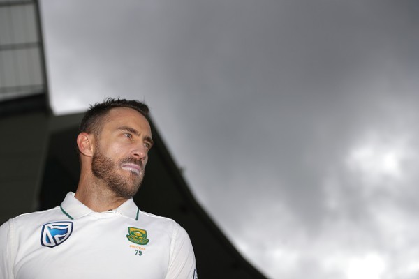 HOBART, AUSTRALIA - NOVEMBER 12: Faf du Plessis of South Africa looks on during day one of the Second Test match between Australia and South Africa at Blundstone Arena on November 12, 2016 in Hobart, Australia. (Photo by Robert Cianflone/Getty Images)