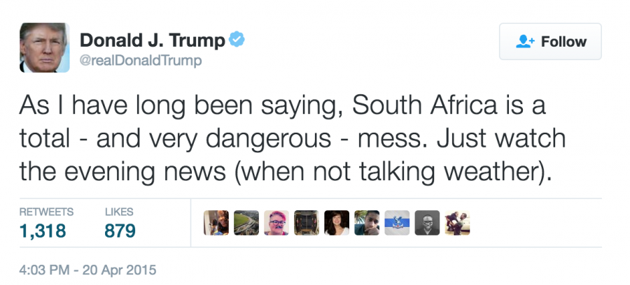 Donald Trump on South Africa