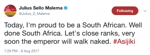 Julius Malema tweet