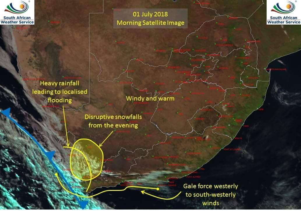 WATCH Cold Front Brings 'Hectic Rain' and Flooding to Western Cape