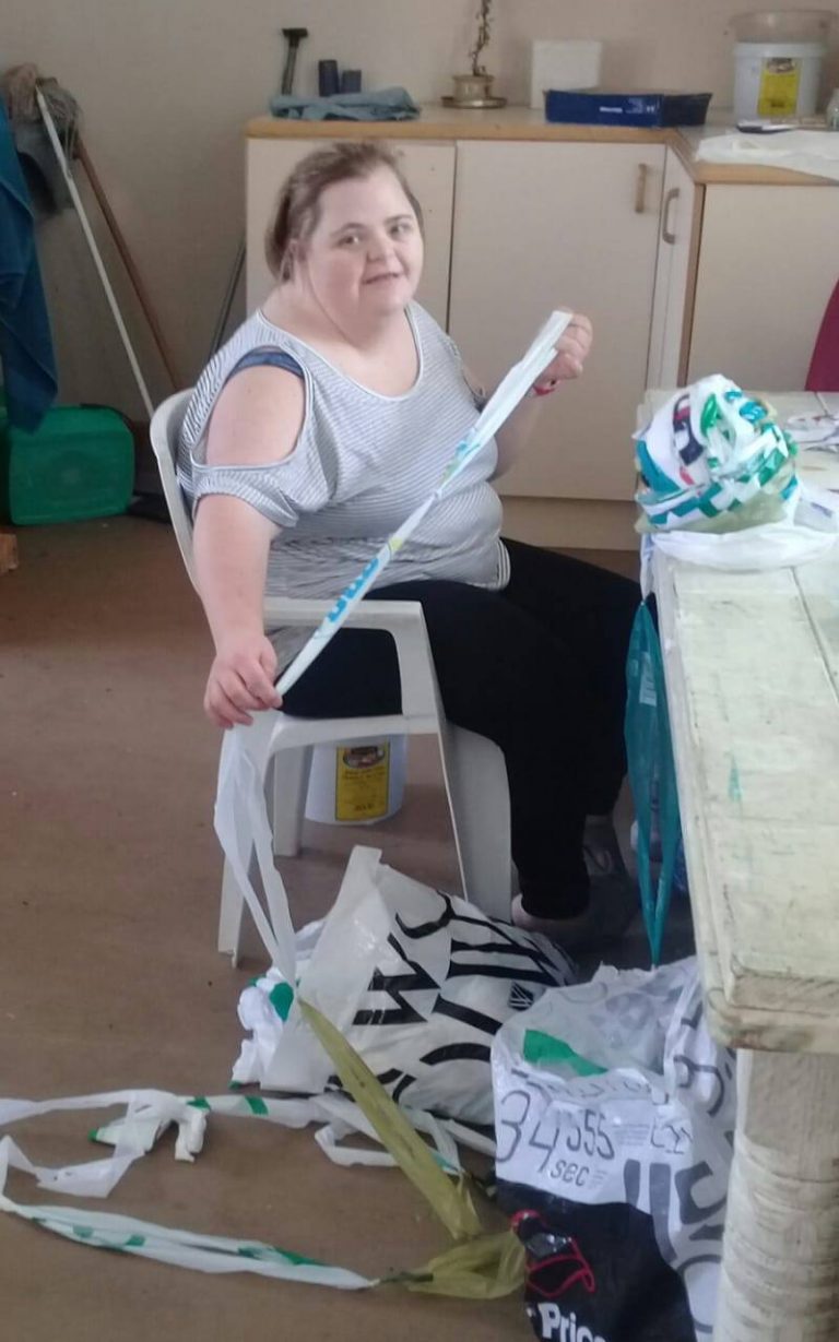 Port Elizabeth Residents Recycle Plastic Bags as Sleeping Mats for the