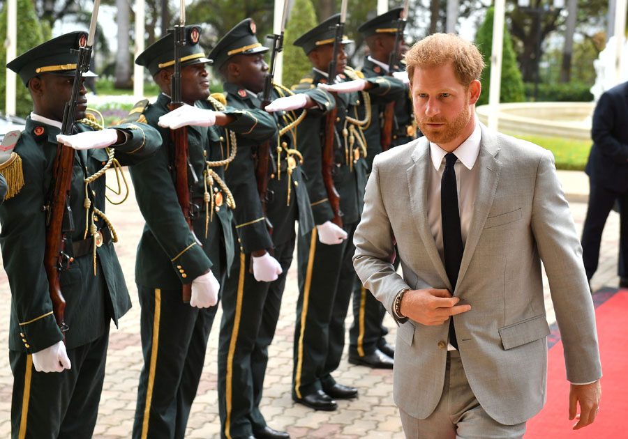 Prince Harry meets with Angolan President Lourenco at the Presidential Palace