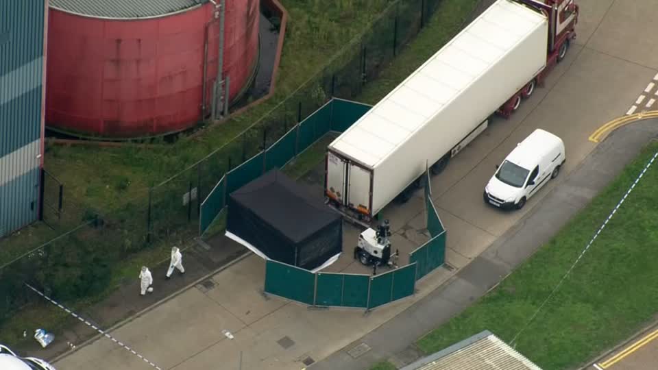 UK police discover 39 bodies in truck, arrest driver