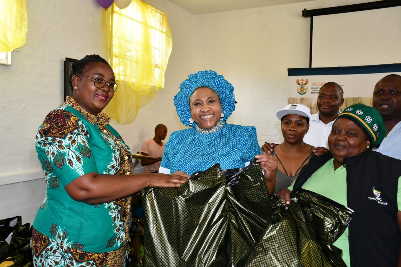 Tourism Minister Mmamoloko Kubayi-Ngubane on Tuesday donated school uniforms