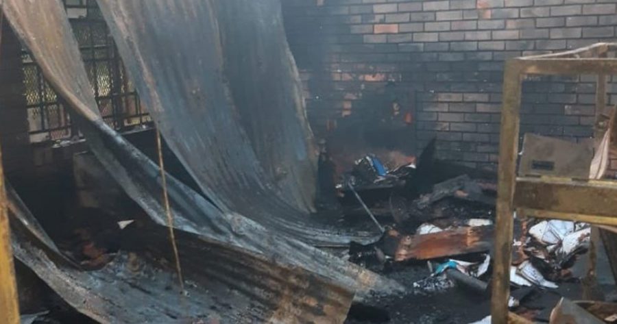 school burned south africa lockdown