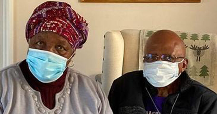 Demond Tutu and his wife Leah call on young people to mask up and share their stories.