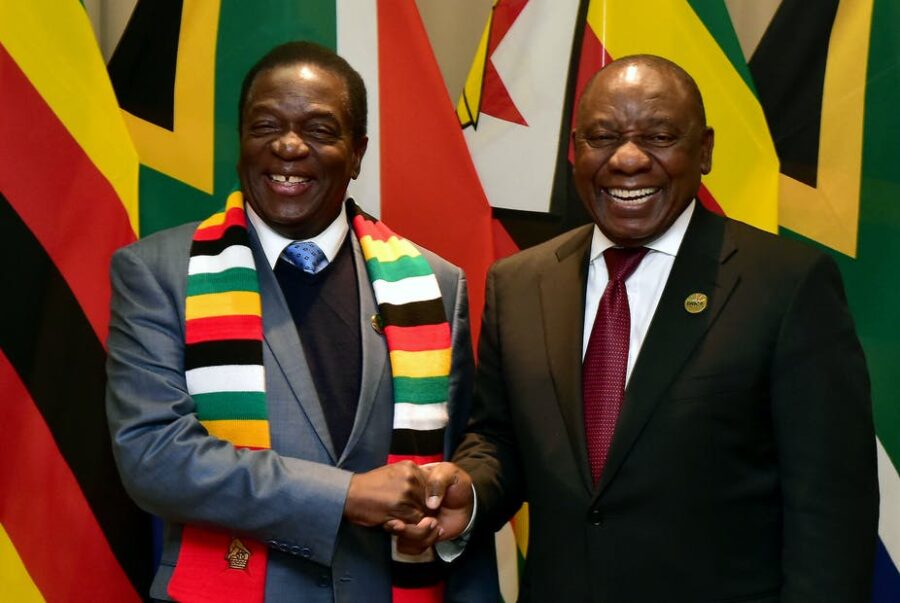 President Emmerson Mnangagwa Zimbabwe, President Cyril Ramaphiosa South Africa