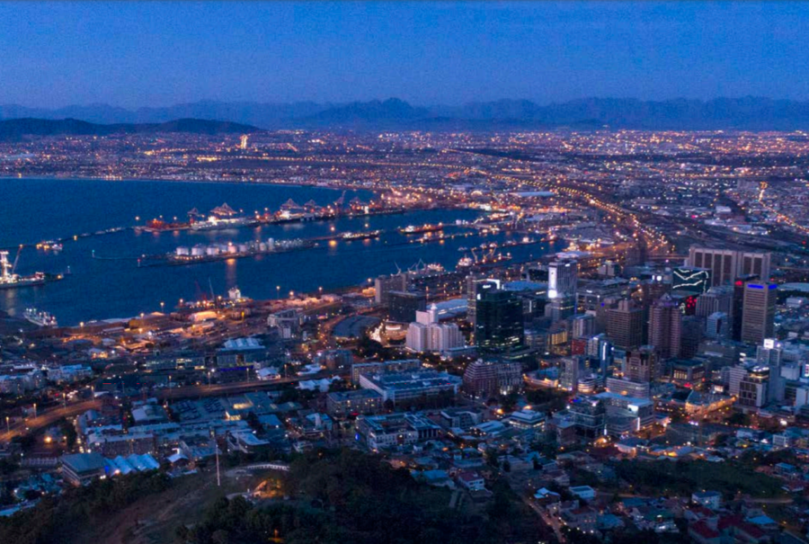 cape town nighttime lights