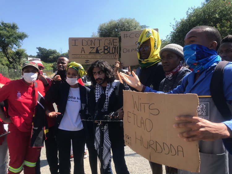 wits protest for students with debt