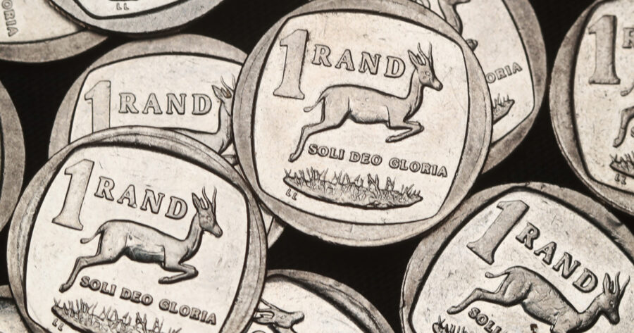 South African Rand coins are seen in this illustration picture taken October 28, 2020. REUTERS/Mike Hutchings/Illustration