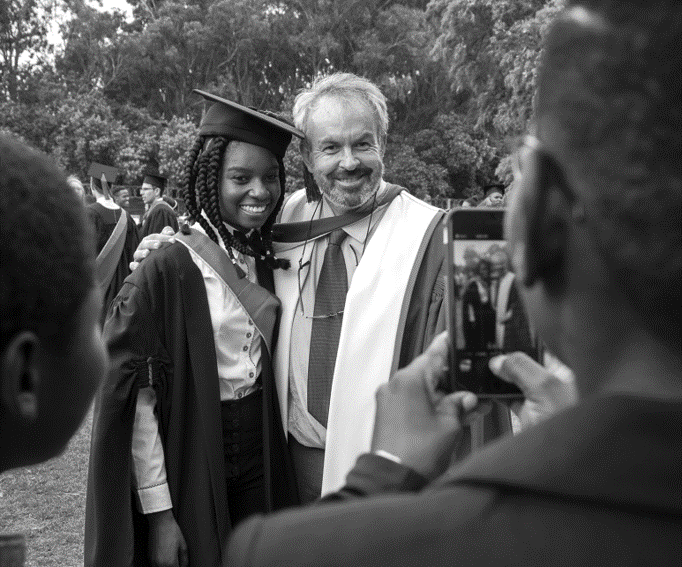 Photo with Prof Greyling on my graduation, by Leonette Bower