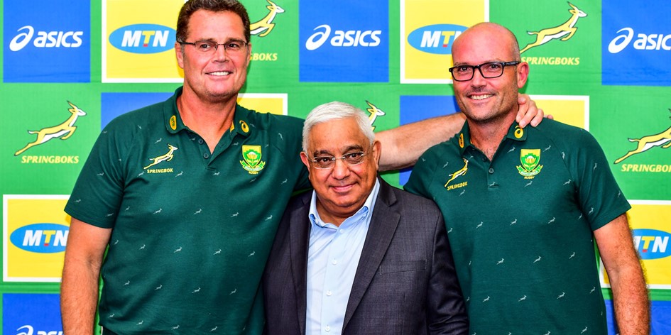 Rassie Erasmus, Mark Alexander and Jacques Nienaber