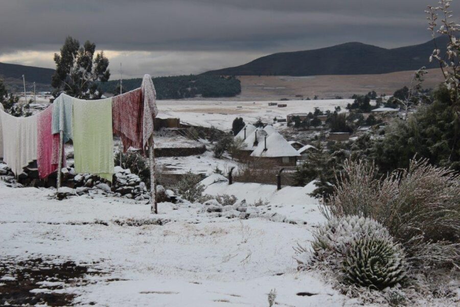 Light snow in southern Africa. Photos supplied.