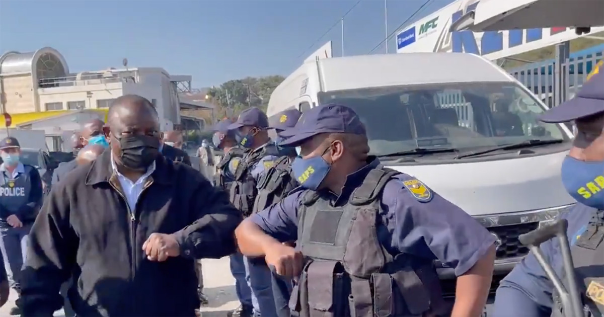 President Ramaphosa in Durban today