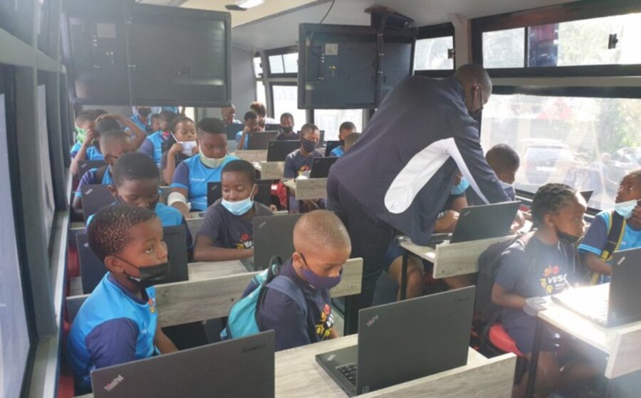 Bus transformed into mobile classroom for learners in Langa