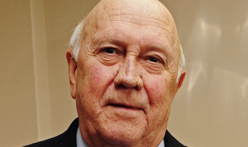 Former President FW de Klerk flags