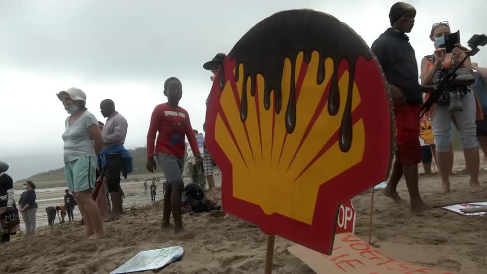 South Africans protest against Shell oil exploration in pristine coastal area Wild Coast