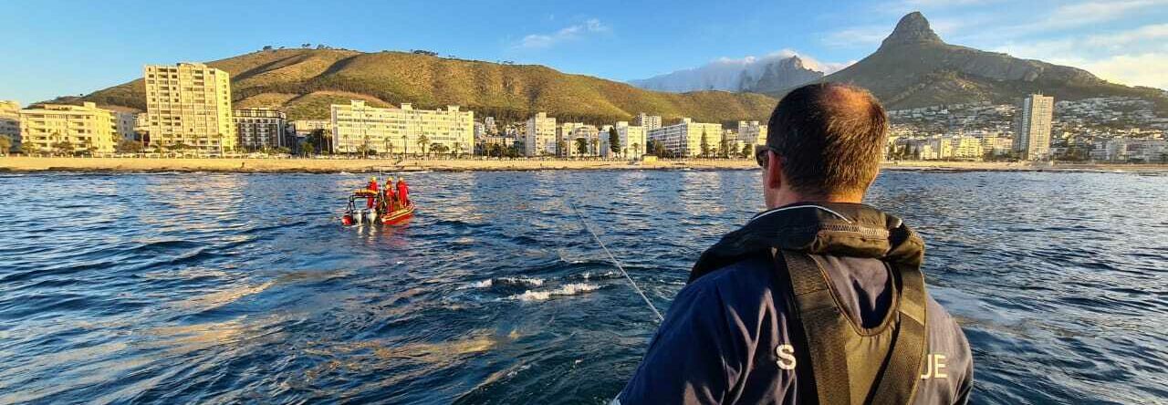 Whale carcass removed from Cape Town's shoreline. Photo: NSRI