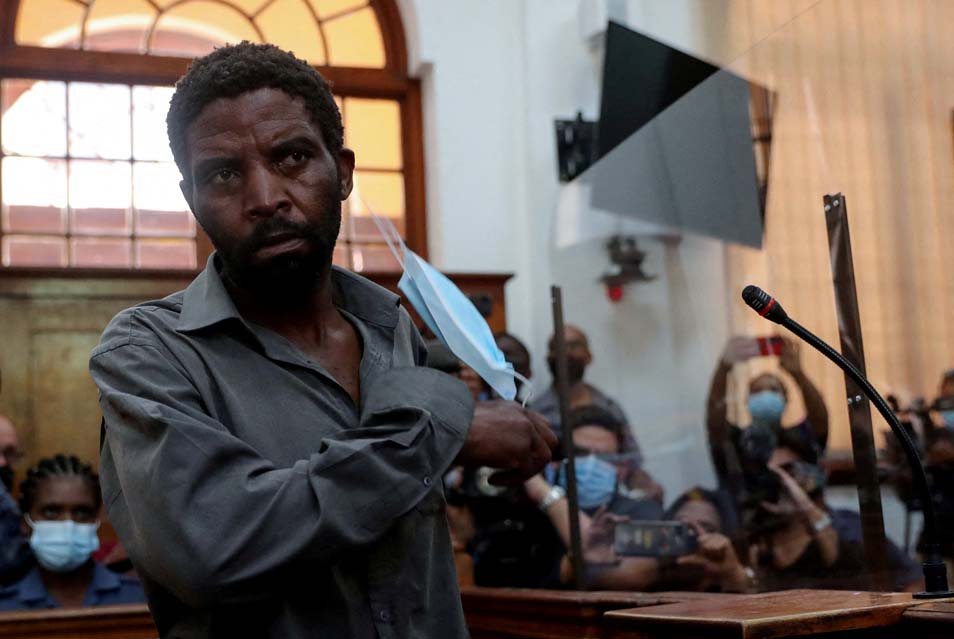 Suspect accused of breaking into Parliament when the fire started appears in the Cape Town Magistrate Court, in Cape Town