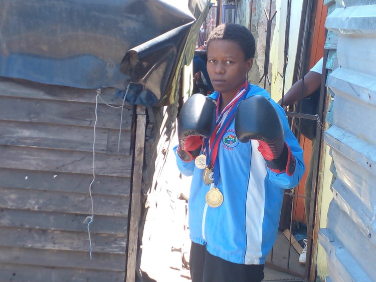 Former school drop-out Emihle Ntunja from Langa says boxing changed her life. Photo: Nombulelo Damba-Hendrik