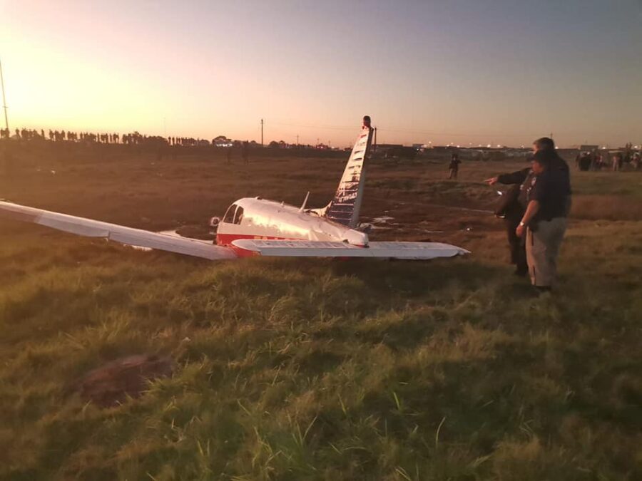 Light Aircraft Crash Lands Near Lower Crossroads, Cape Town