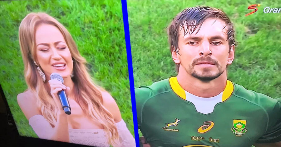 WATCH Eben Etzebeth's Future Wife Sings SA's National Anthem for His 100th Test