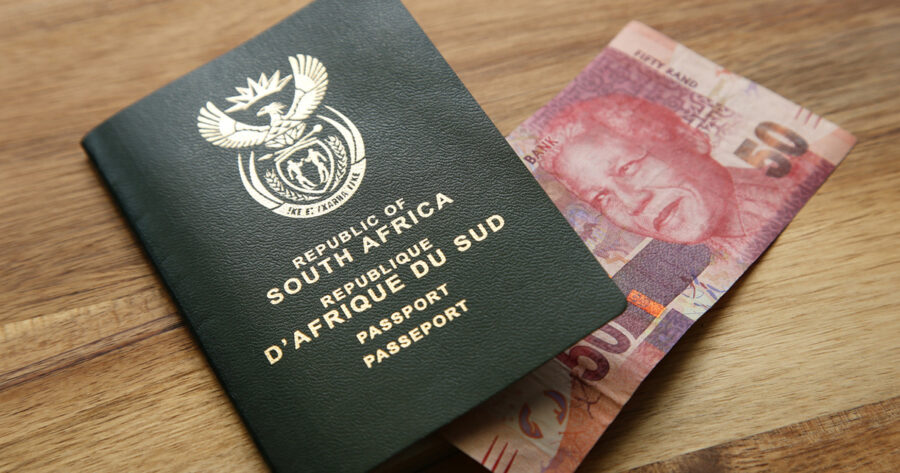 South African passport costs
