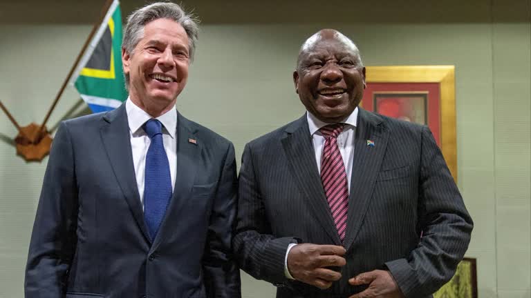 US Secretary of State Blinken Meets with SA President Cyril Ramaphosa