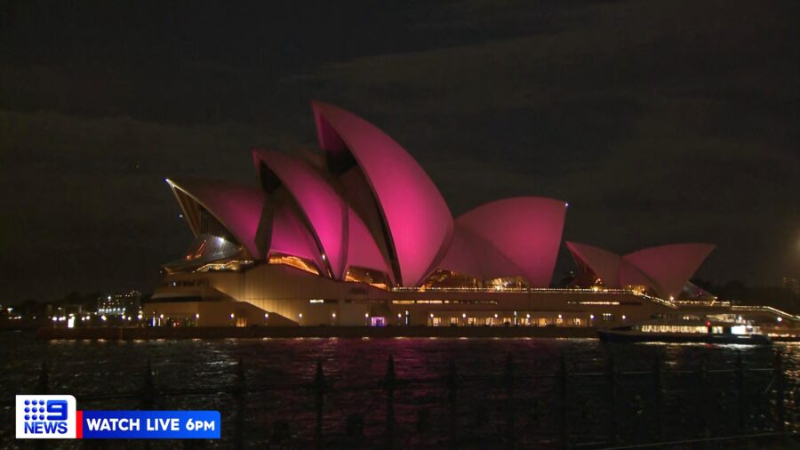 Sydney Opera House Lights Up Pink to Honour Olivia Newton-John