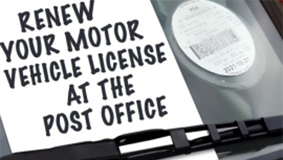Save money, renew car licence at the post office