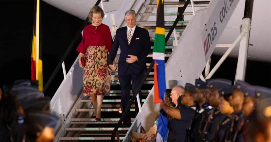 Belgian royal family arrived in Pretoria last night