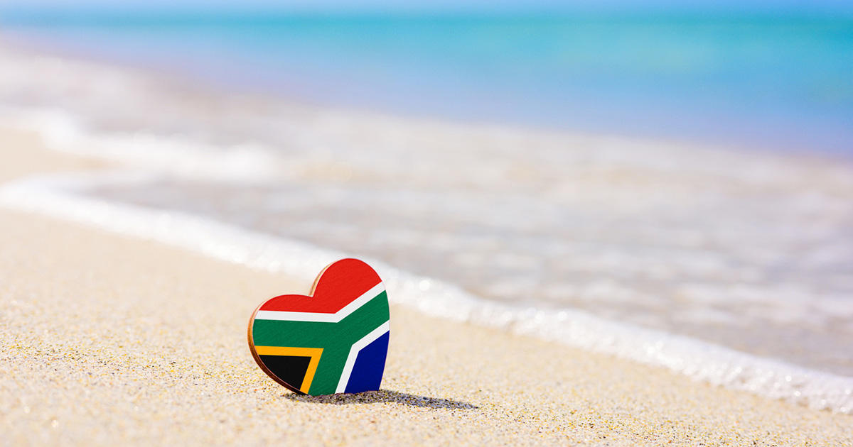 South African Flag Heart. Ode to Home poem, Immigrant - by Bashi Pather