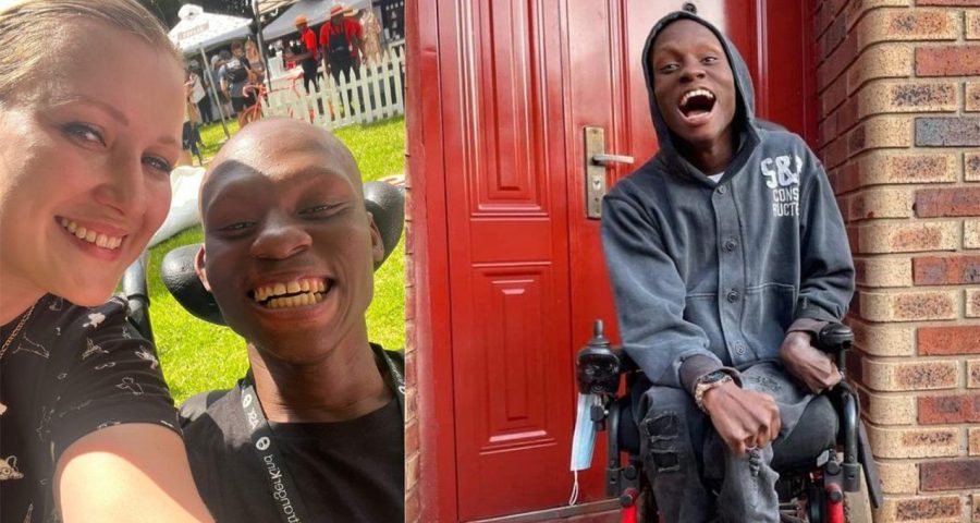 Pure Joy as Katlego, who has Cerebral Palsy is gifted an electric wheelchair