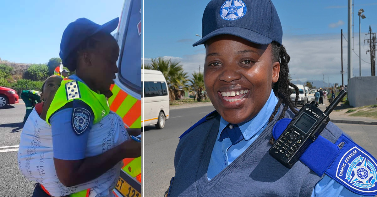 Praise for cop who switched to mom mode at crash scene in Cape Town