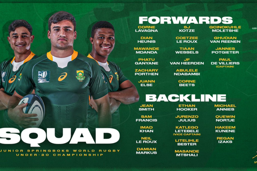 Junior Springboks squad
