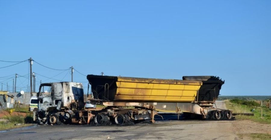 Coal truck torched in Gqeberha electricity protest