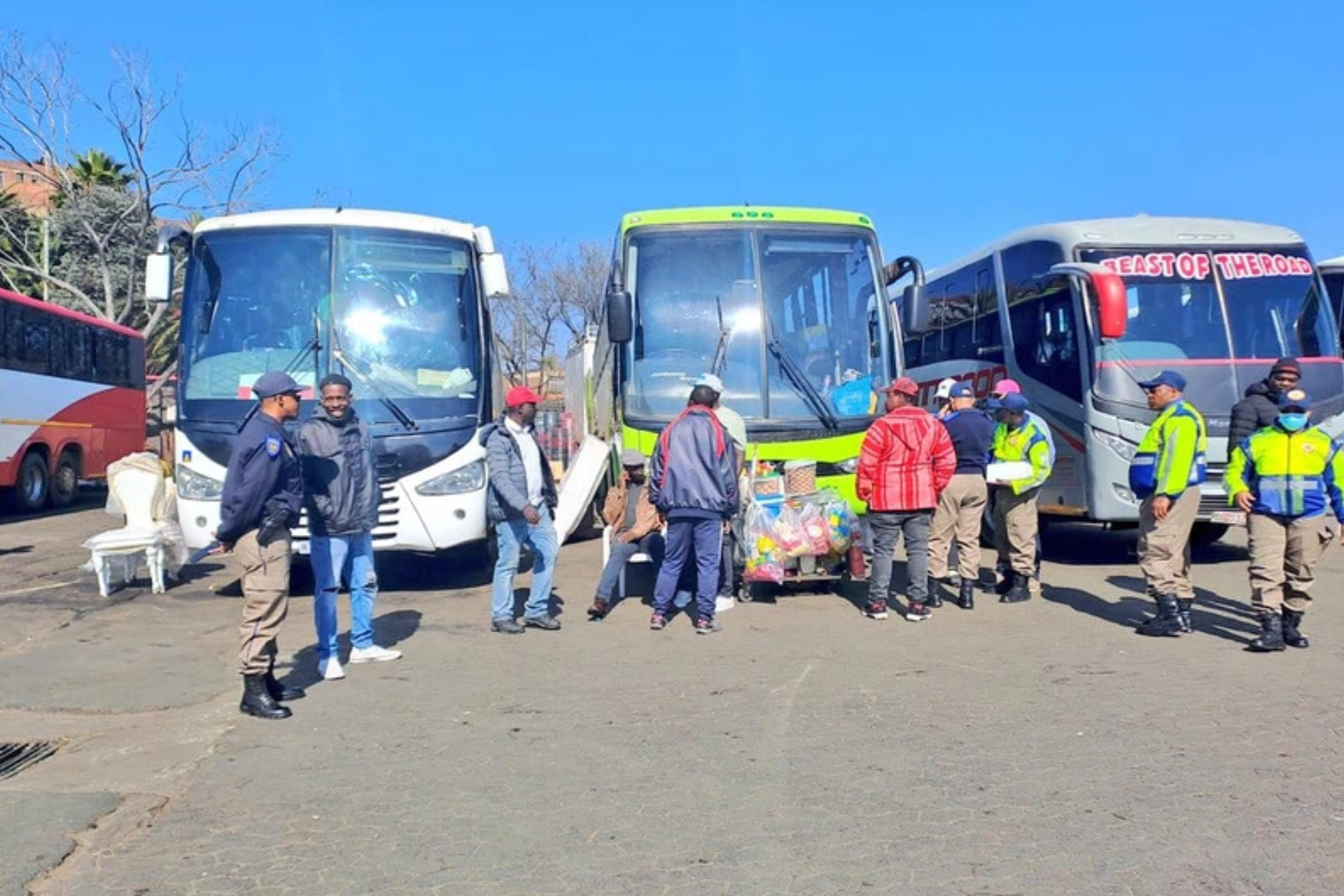 nine buses impounded