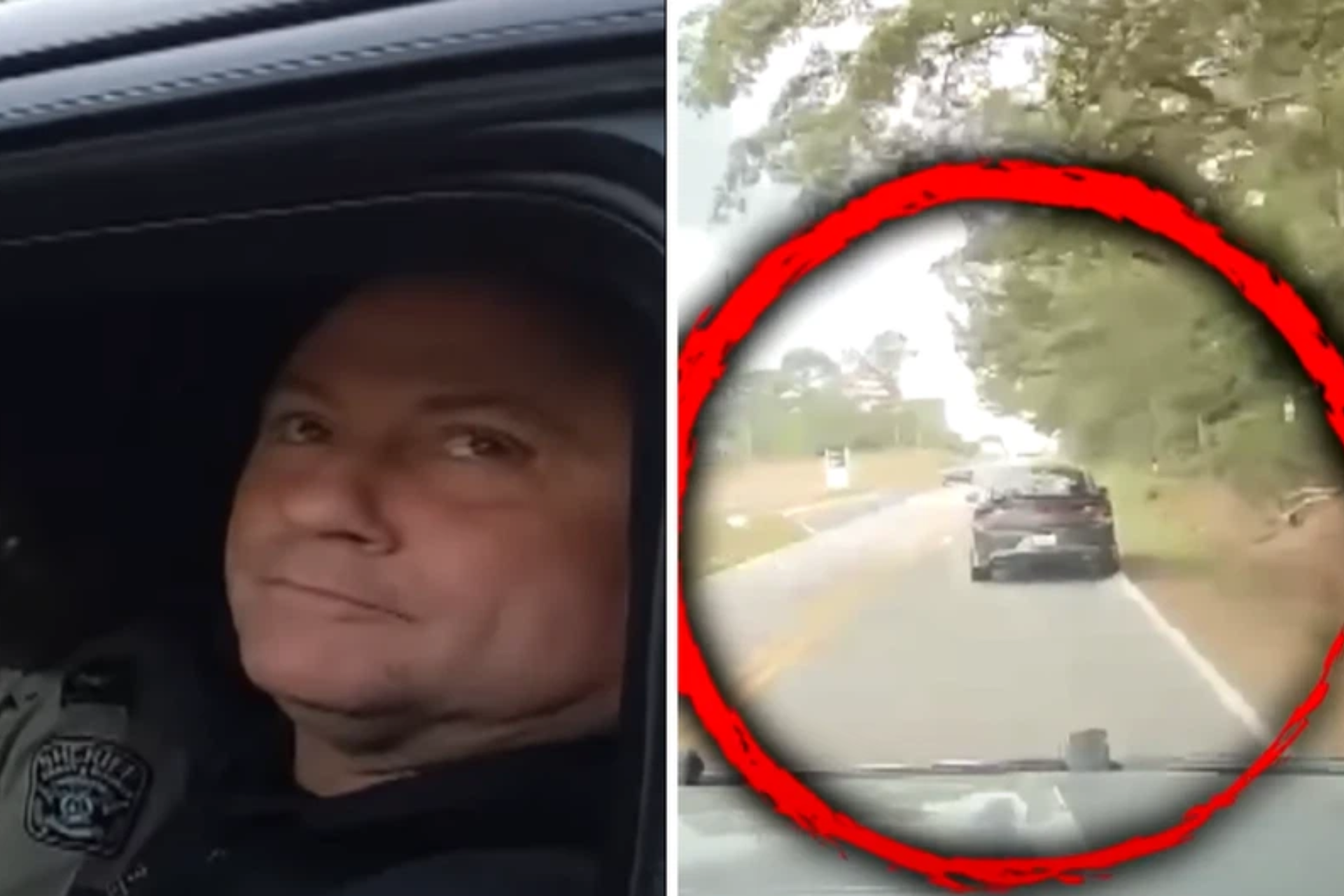 cop caught speeding