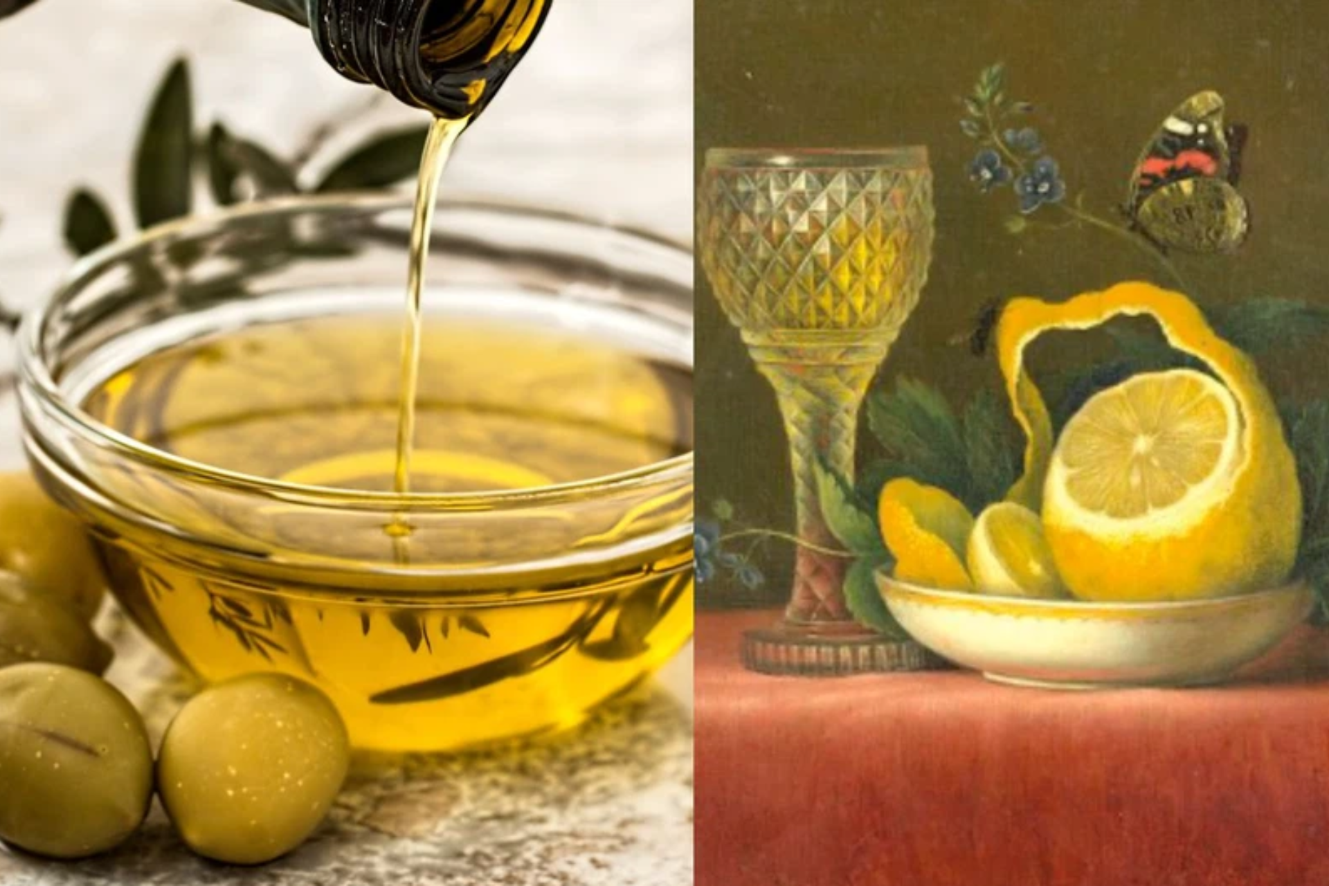 olive oil with lemon