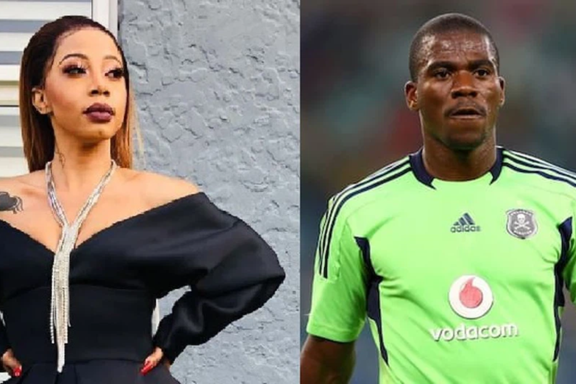 Senzo Meyiwa and Kelly Khumalo