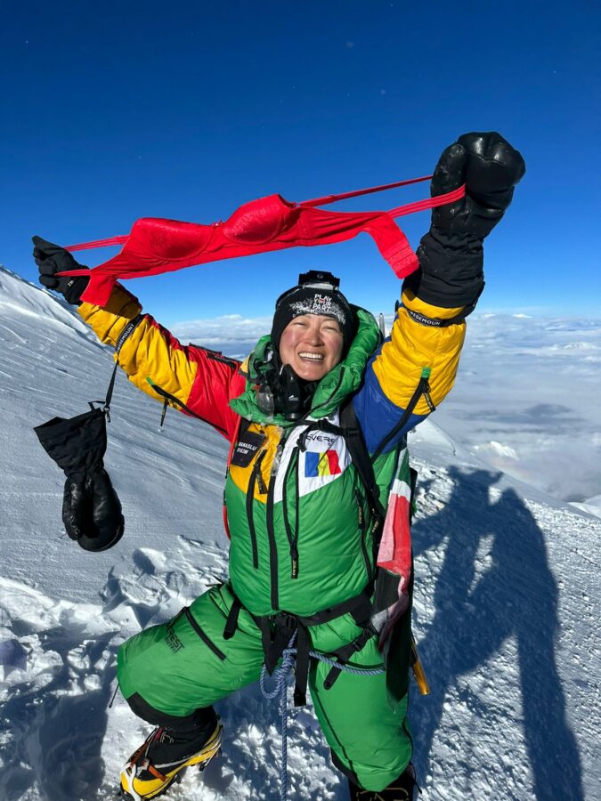 Angela Yeung on the summit 