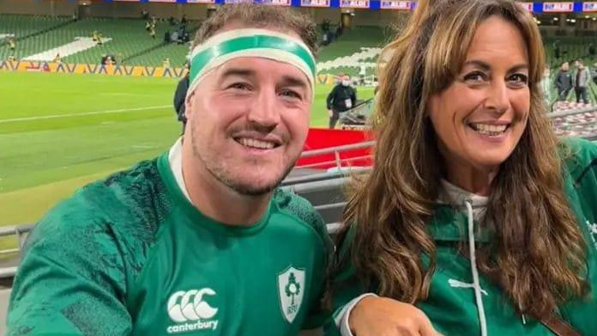 Sasha Moolman and her brother Rob Herring who plays for Ireland
