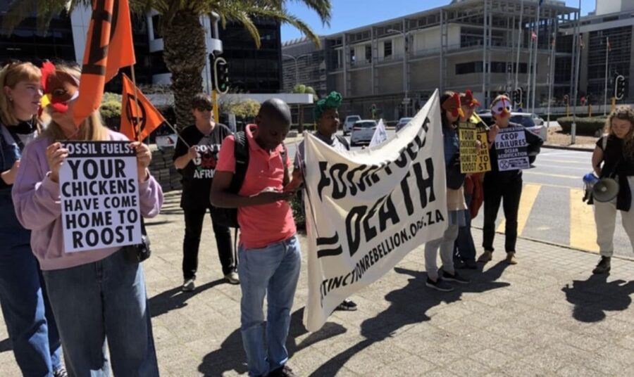 Activists protest as huge oil and gas conference gets underway in Cape Town