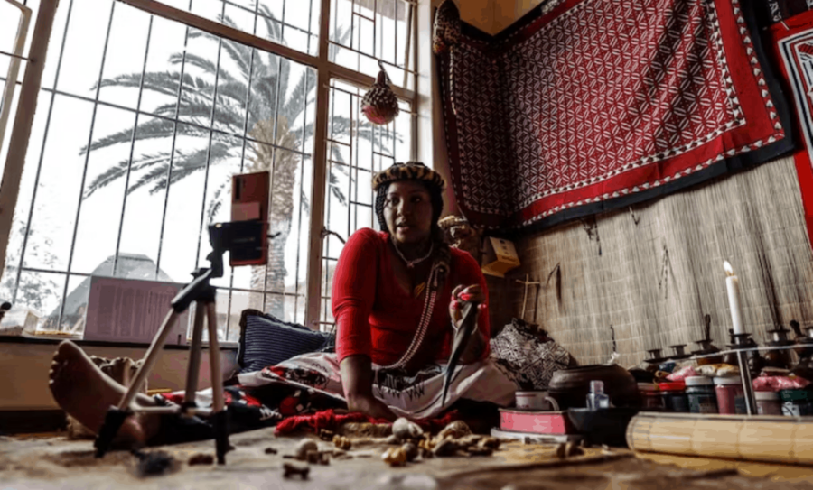 South African traditional healer Gogo Kamo uses technology to treat her patients remotely. Getty South Africa’s traditional medicines should be used in modern health care